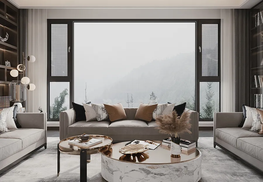 Impact Resistant Double-Sided Casement Premium Series Architectural Aluminum System Window