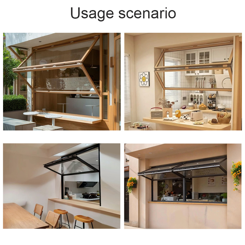 Durable Energy Efficient Aluminum up Folding Window Double Glazed Glass and Waterproof Construction Window