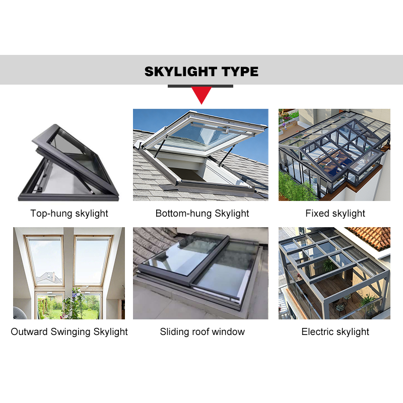 Modern Architectural Aluminum Frame Automatic Smart Skylight with Smart Remote Control System