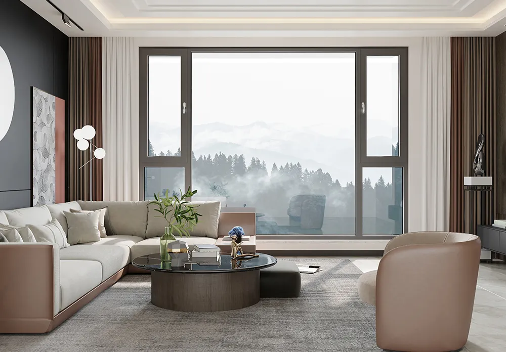 Impact Resistant Double-Sided Casement Premium Series Architectural Aluminum System Window