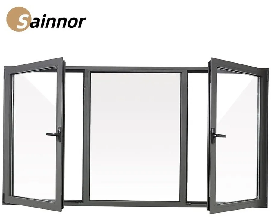 OEM High Quality Hurricane-Resistant Impact Anti-Theft Thermal Break Aluminum Alloy Frame Casement Windows with Double Glass for House