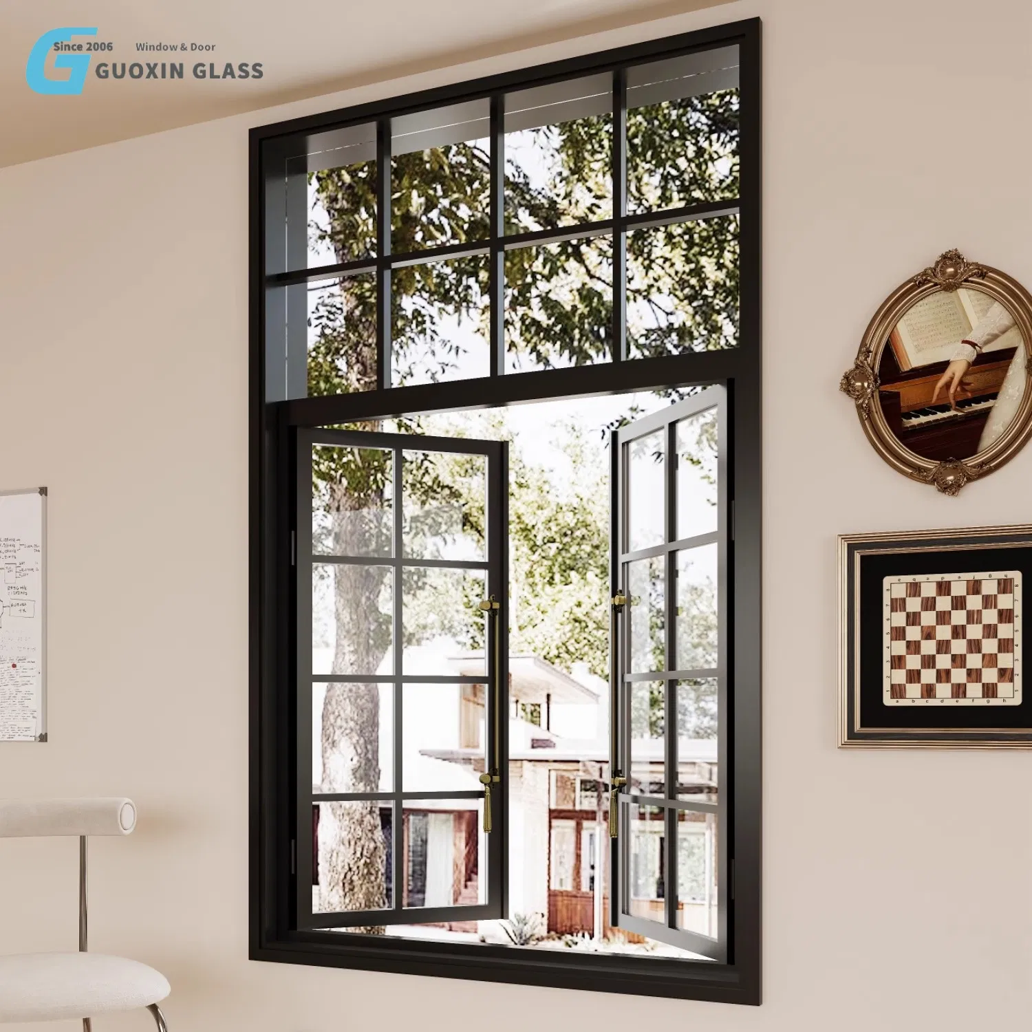 Manufacture Airproof Insect-Proof Glazed Casement Swing Glass Aluminum Folding Soundproofing Windows Window