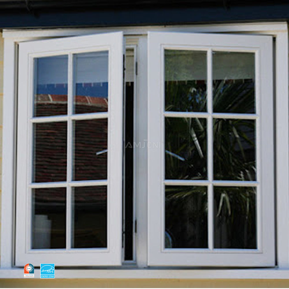 AMJ Soundproof Double Glazed Insulated NFRC Aluminium Glass Casement windows Design Impact Energy Efficiency Aluminum Window