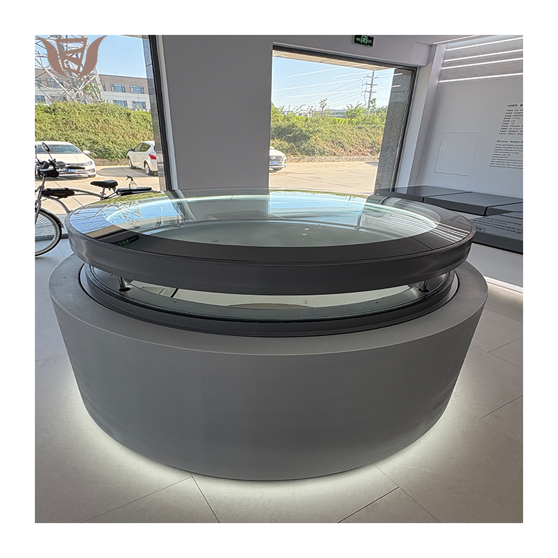 DEMEA Wholesale European Standards Tempered Glass Aluminum Frame Roof Electric Smart Round Skylight windows