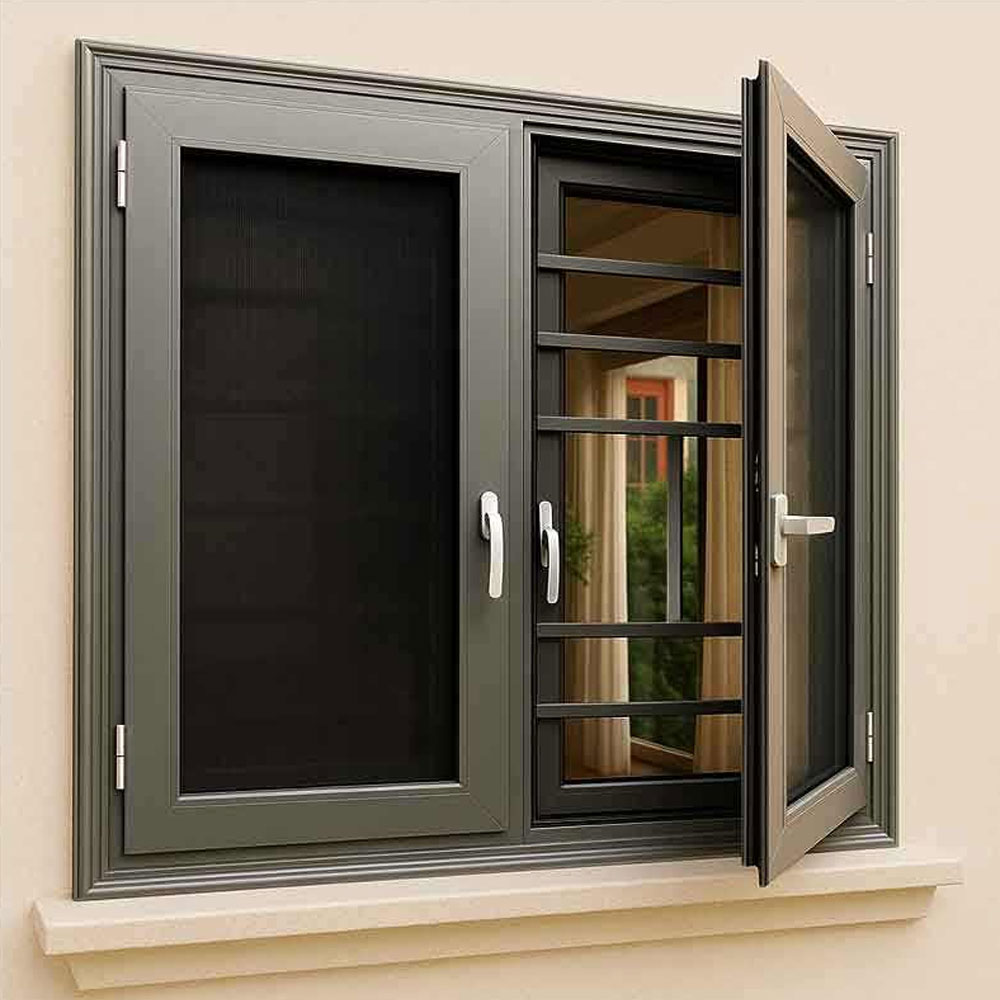 Standard Doors and Windows-Commercial windows - Double-layer Glass Aluminum Sunshade Awning Window - Double-layer Glass Window