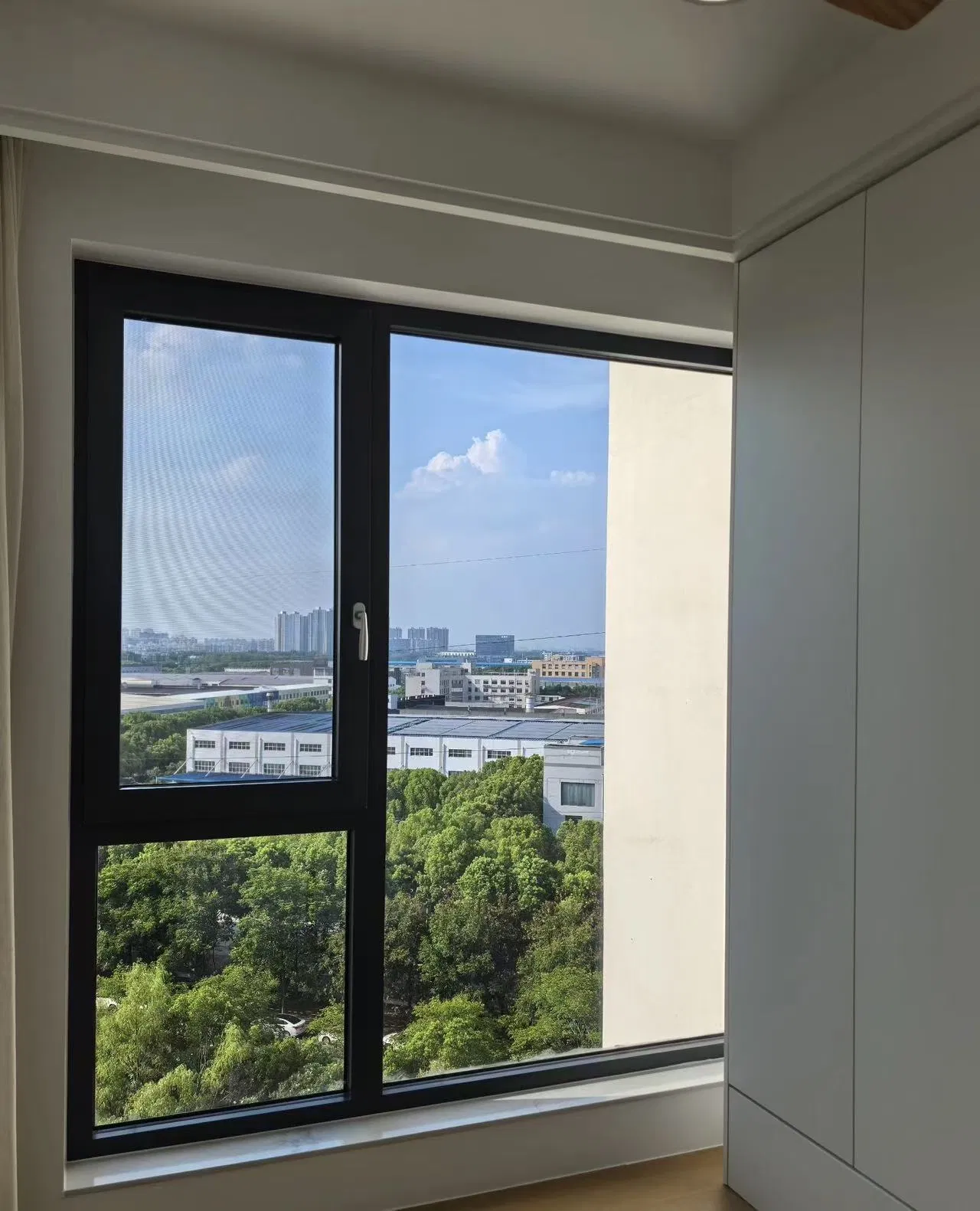Black Grey White Frame Aluminum Outward Casement Window Modern Architectural Window