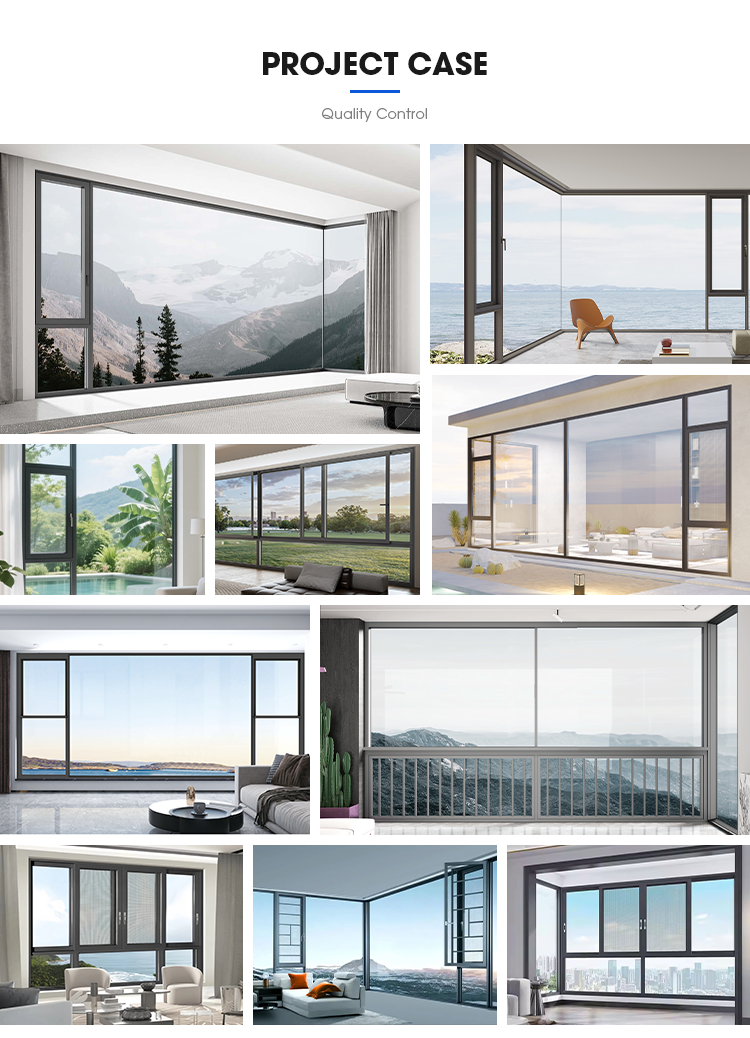 Impact Resistant Thermal Break Aluminum Window Custom Sliding Glass Window for Coastal Areas and High-rise