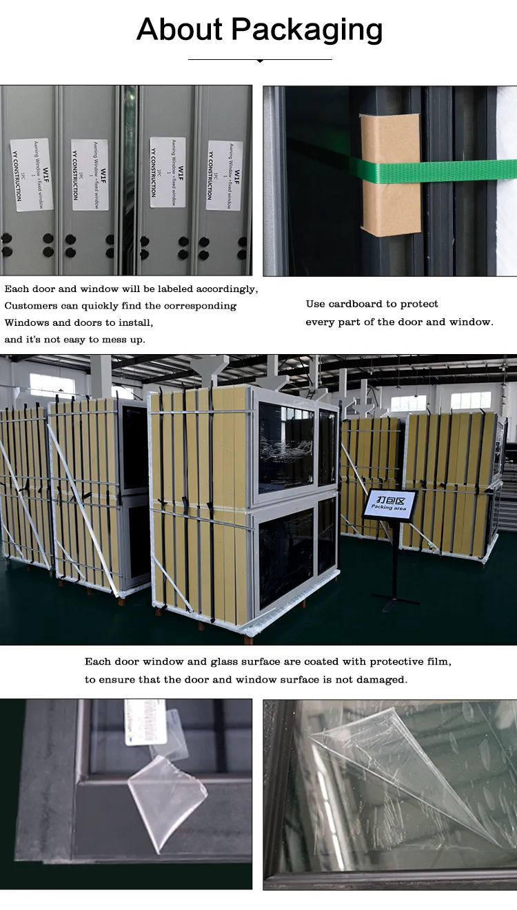 Sound Proof High Air Tightness Aluminum Tilt Turn Window