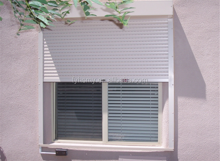 High Quality Customized Size Hurricane-Proof Motorized Aluminum Alloy Window Shutter Modern Industrial Window