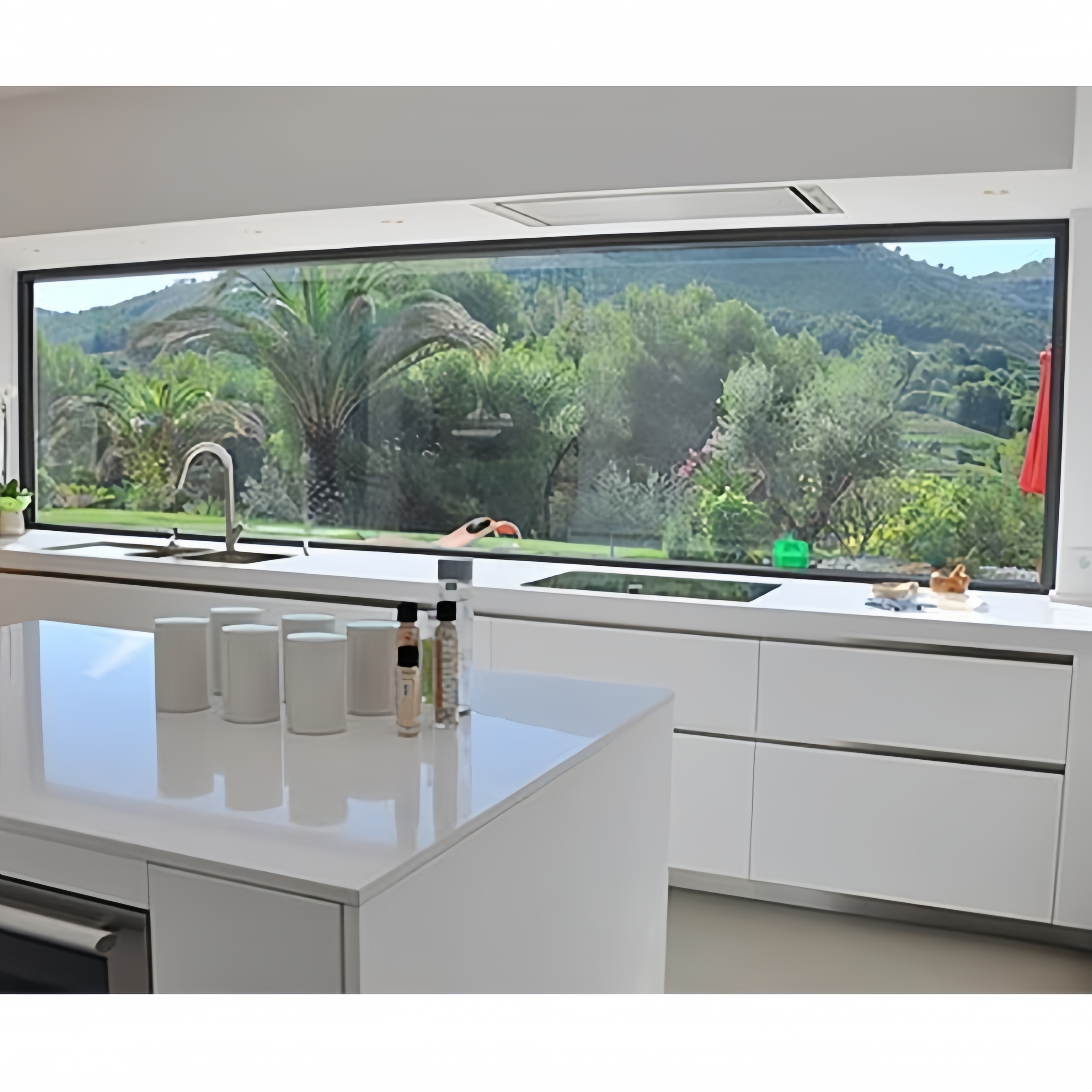 Customized Windows Hotel Villa Aluminum Alloy Glass Fixed Windows Double Glazed Window Storefront Patio Fixed Windows For Sale
