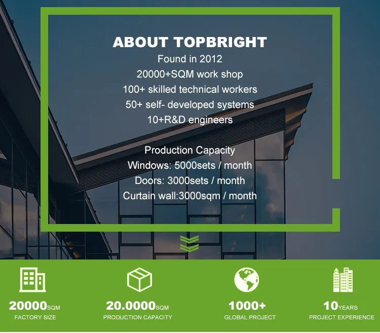 Hurricane Impact Aluminium Windows Floor to Ceiling Aluminum Large Fixed Glass Windows Extra Large Picture Window
