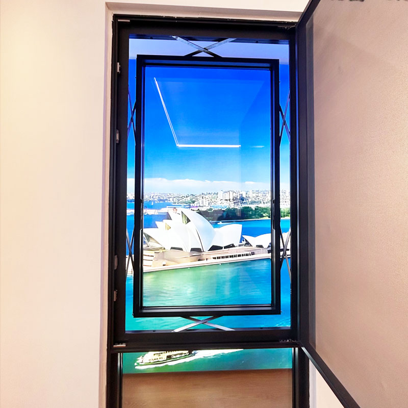 Aluminum Smart Home Electric Parallel Glass Window Outward Opening Sliding Window