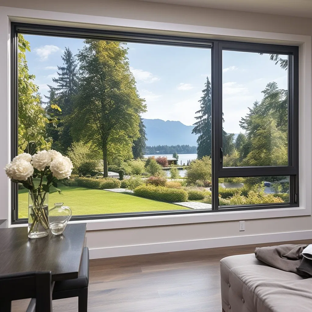 Hurricane Impact Aluminium Windows Floor to Ceiling Aluminum Large Fixed Glass Windows Extra Large Picture Window