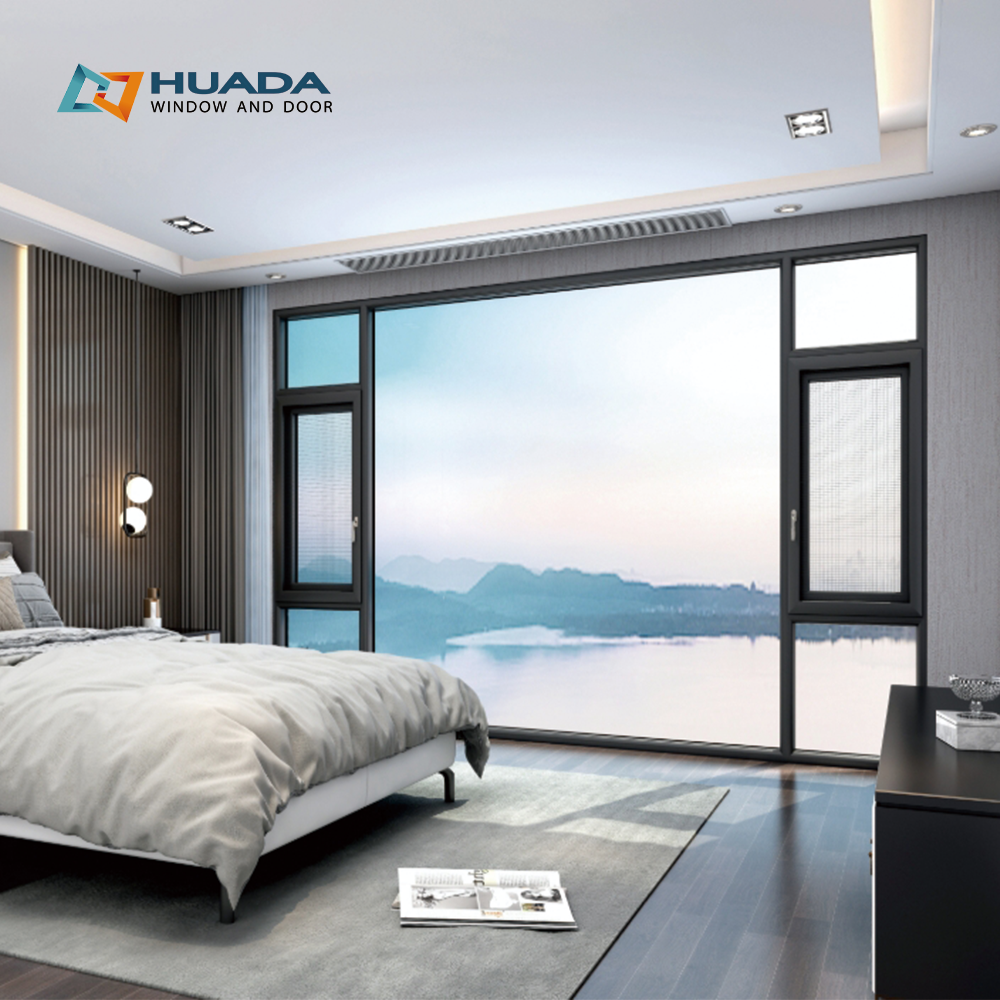 Modern GWT-80ZB Aluminum Windows for Villa Apartments Living Rooms Narrow Frame Durable Waterproof Aluminum Windows