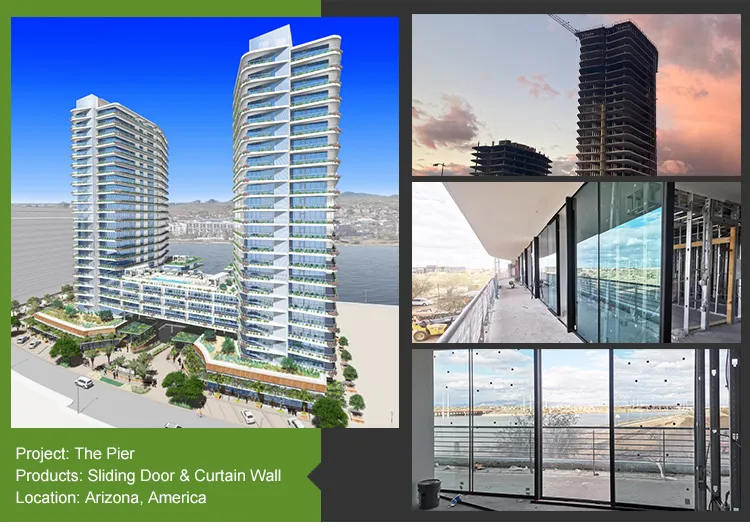 Hurricane Impact Aluminium Windows Floor to Ceiling Aluminum Large Fixed Glass Windows Extra Large Picture Window