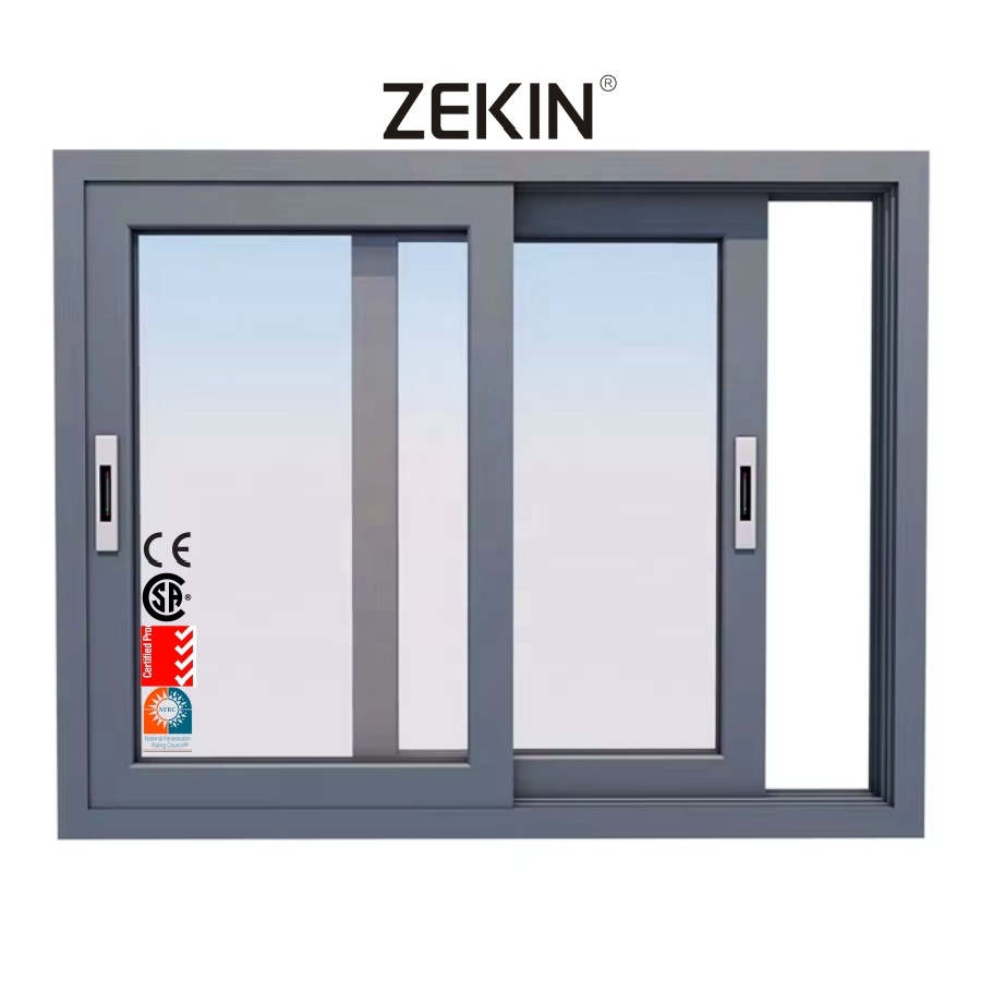 NFRC AS2047 Certification Thermal Break Aluminum Window Double Tempered Glass Energy Efficient Aluminum Sliding windows