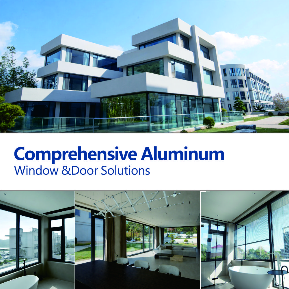 RG65 1.8mm Heavy Duty Thermal Break Aluminum CasementWindow Triple Glazed Double Silver Low-E Glass Swing Door For Villa Project