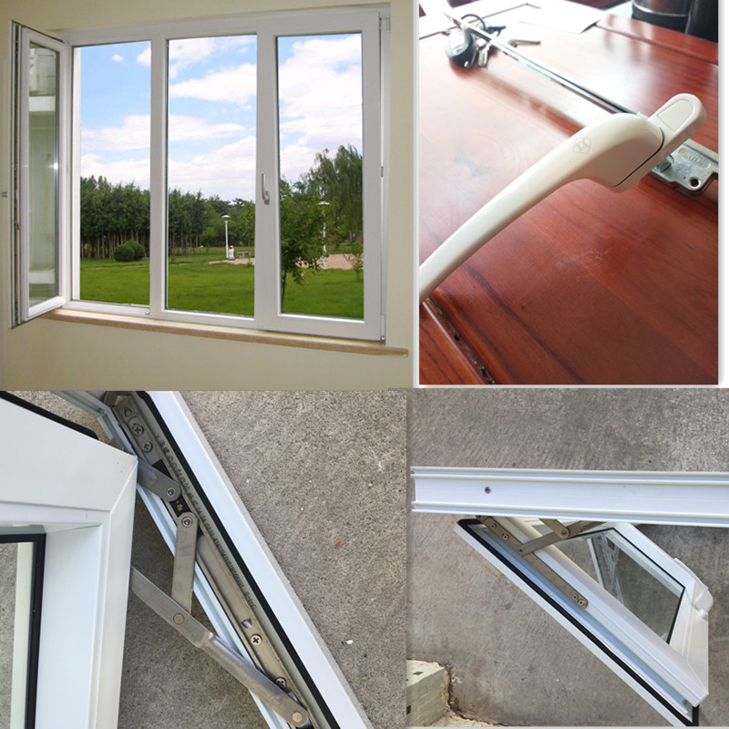 Most Popular China Factory Price Upvc Ventanas Pvc House Doors Windows 3 Panel Triple PVC Casement Window