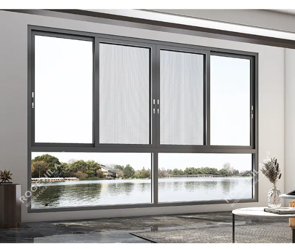NFRC/AS2047 Certified Hurricane-Proof Aluminium Impact Glass Sliding Windows For Villa Hotel Exterior Aluminum Alloy Hanging