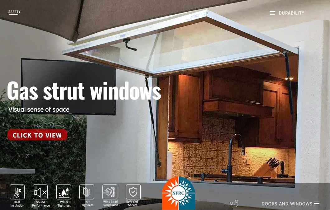 Architectural Aluminum Pass Through Window with Manual Winder Support Airtight Design for Commercial Projects CSA