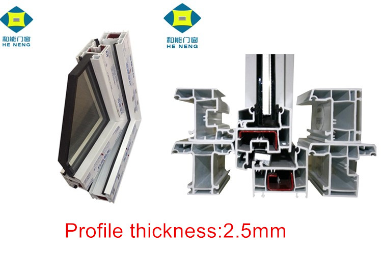 Most Popular China Factory Price Upvc Ventanas Pvc House Doors Windows 3 Panel Triple PVC Casement Window