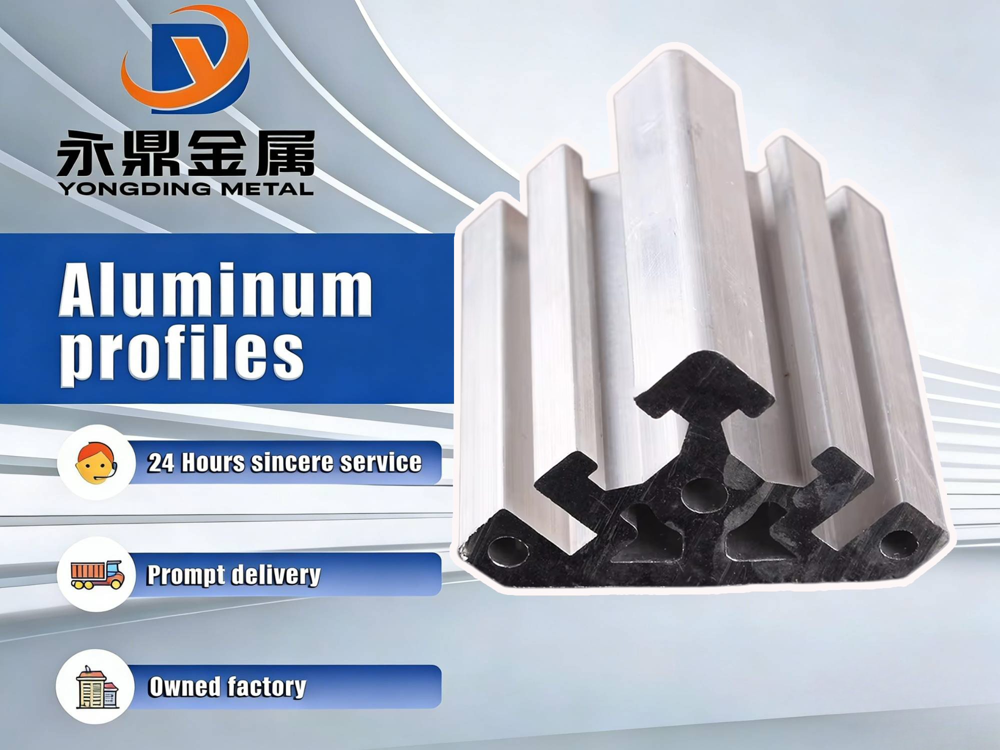 Aluminum profile header banner