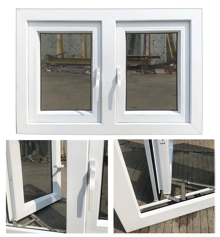 Most Popular China Factory Price Upvc Ventanas Pvc House Doors Windows 3 Panel Triple PVC Casement Window