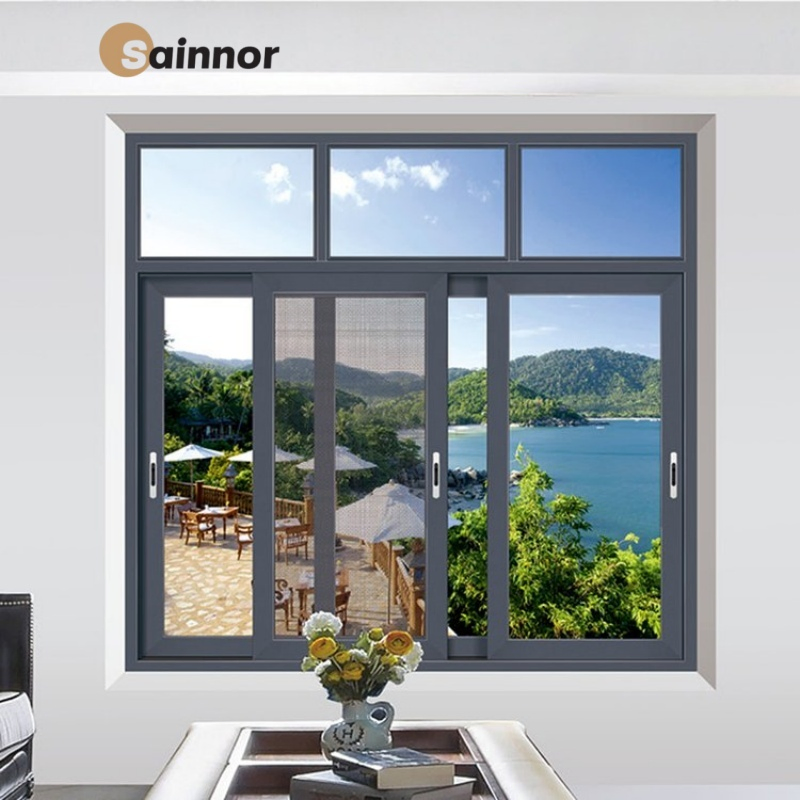 OEM High Quality Hurricane-Resistant Impact Anti-Theft Thermal Break Aluminum Alloy Frame Casement Windows with Double Glass for House