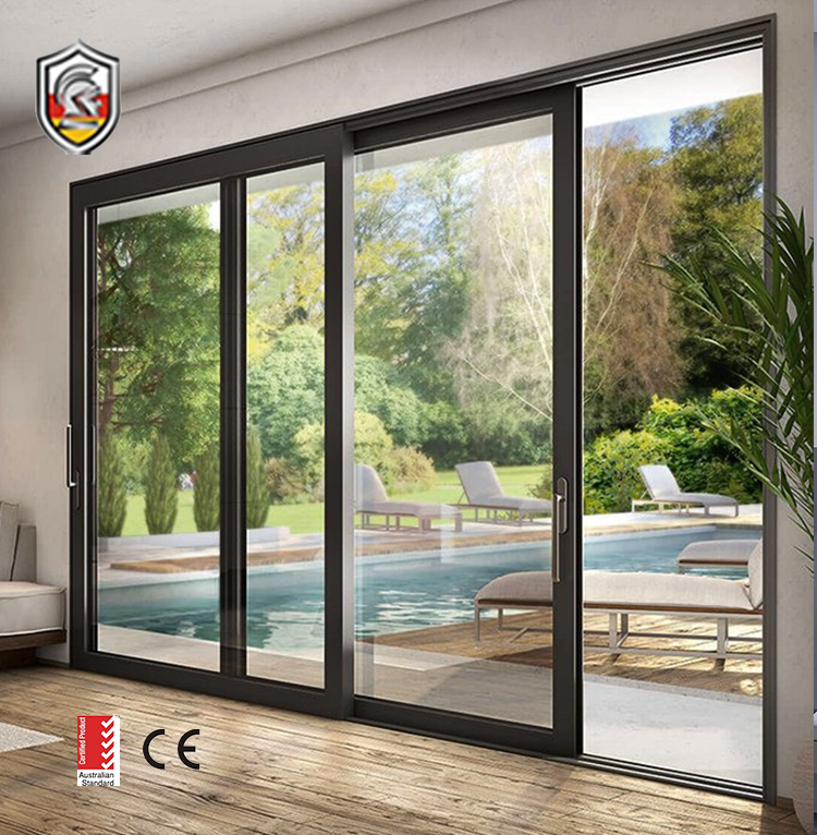 Exterior Heavy Duty Double Glazed Sliding Door Aluminium Lift And Slide Glass Patio Sliding Doors