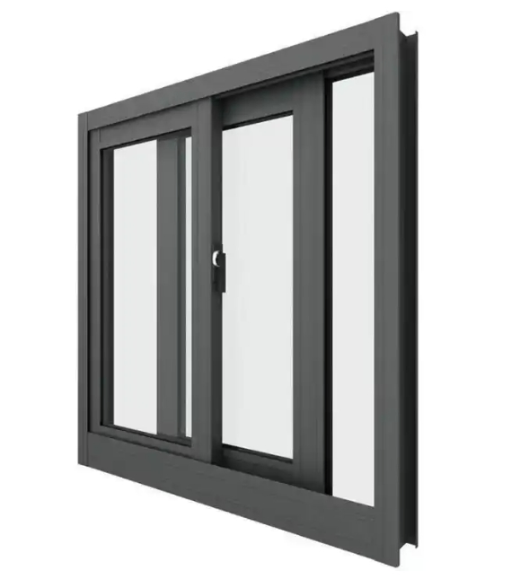 Thermal Insulated Black Sliding Glazed Soundproof Awning Aluminium Window for House