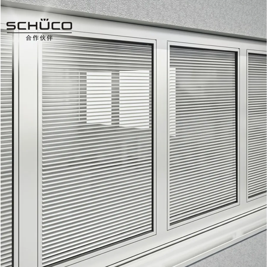 Venetian Blind Composite Aluminum Window with Airtight Waterproof for Modern Architectural