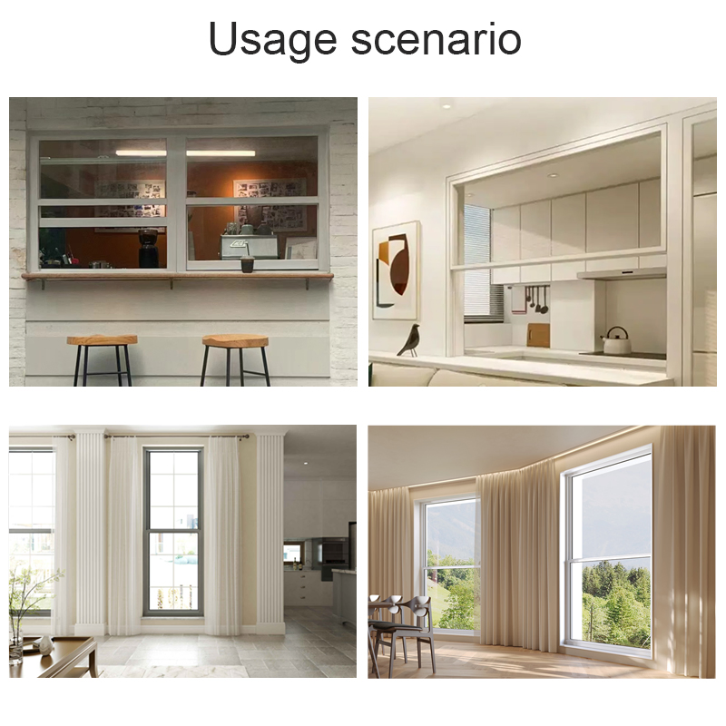 Architectural Aluminum Vertical Sliding Window Energy Efficient Glass and Stylish Frame Window