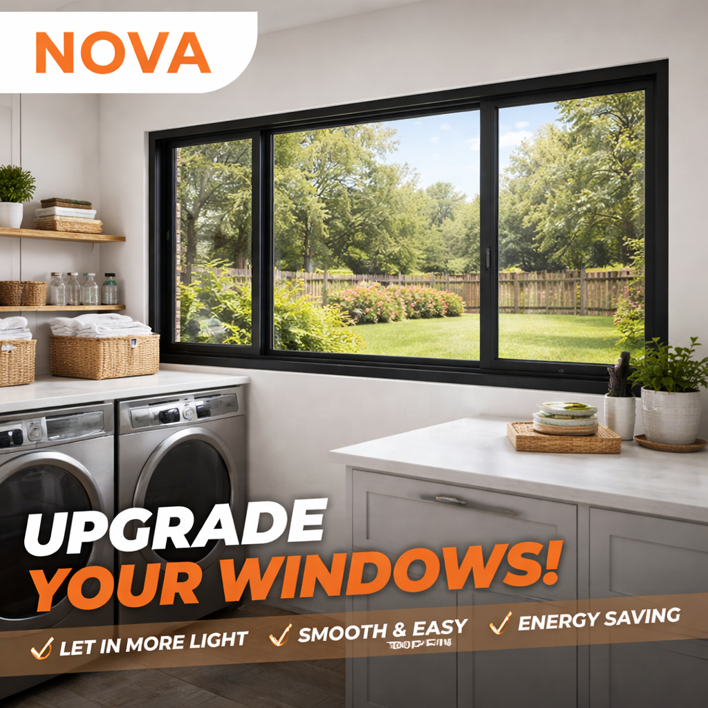 NOVA Heavy Duty Aluminum Sliding Window Commercial Grade Glass Window AS2047 Project Window for High-rise Apartment Building