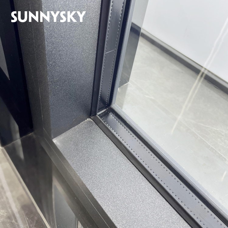 Sunnysky Customized Design Modern Aluminum Frame Fixed Window Floor to Ceiling Glass Windows for Villas