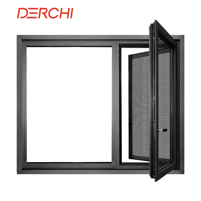 Factory Wholesale Energy Efficient Low-E Tempered Glass Window Soundproof Thermal Break Casement Windows Other Aluminum Windows
