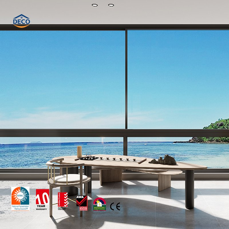 Hurricane Proof Impact Resistant Sliding Heat Insulation Aluminum Windows and Doors