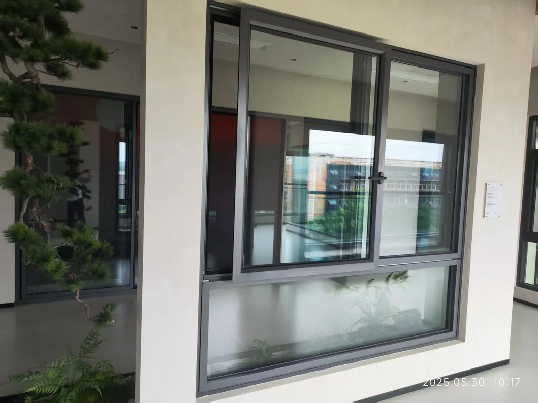 Wholesale Casement Glass Aluminum Windows High Quality Tempered Aluminium Frame Fixed Frameless Low-E Mirror Black Double Window Price