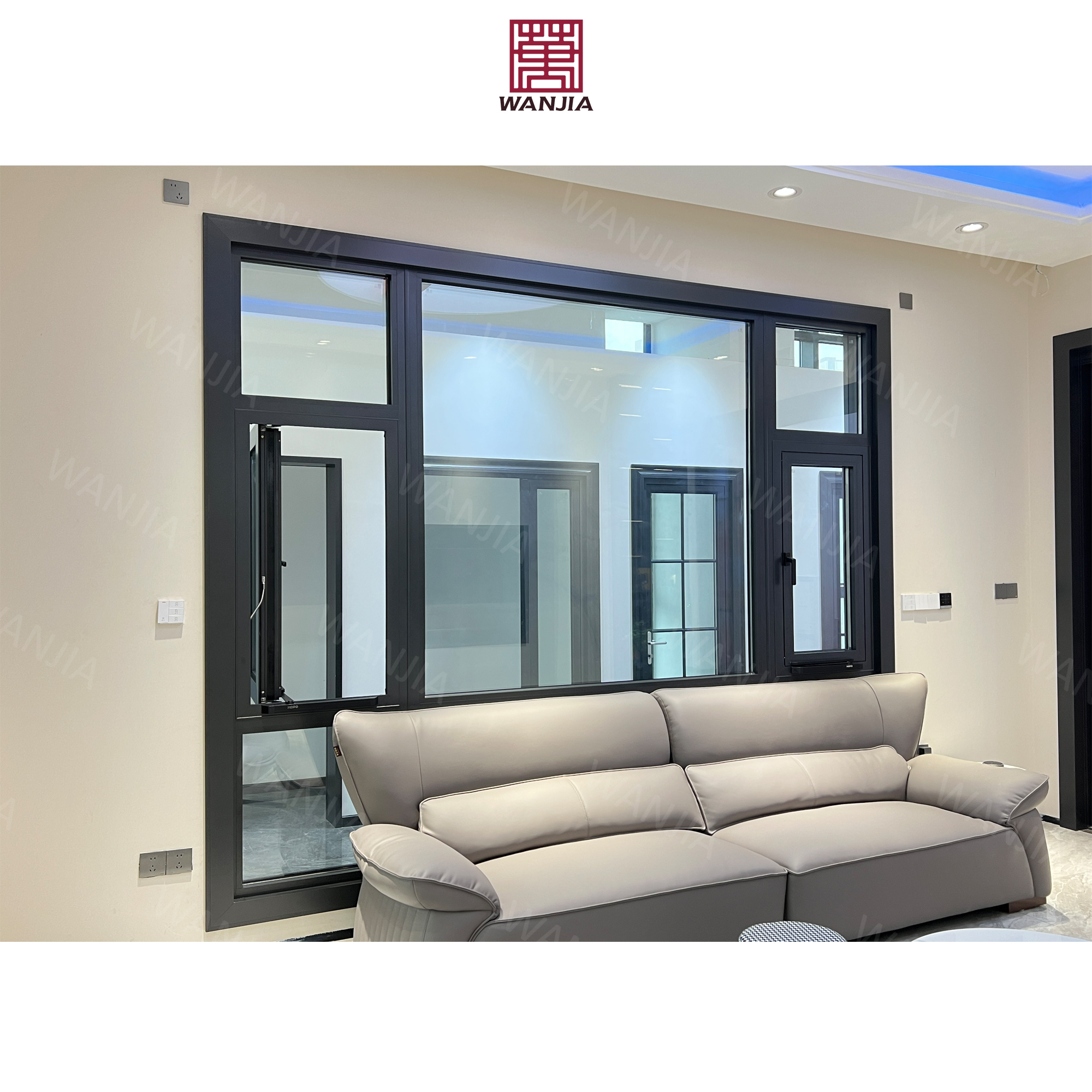 Latest Technique Interior Smart Home Smart Electric Hurricane Impact Casement windows Aluminum Window