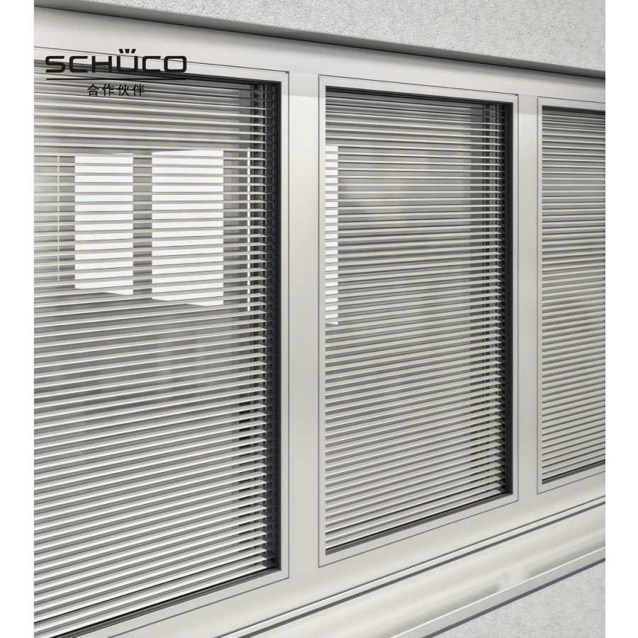 Venetian Blind Composite Aluminum Window with Airtight Waterproof for Modern Architectural