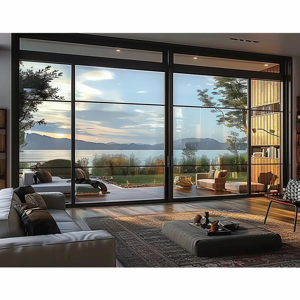 Hurricane Impact Aluminium Windows Floor to Ceiling Aluminum Large Fixed Glass Windows Extra Large Picture Window