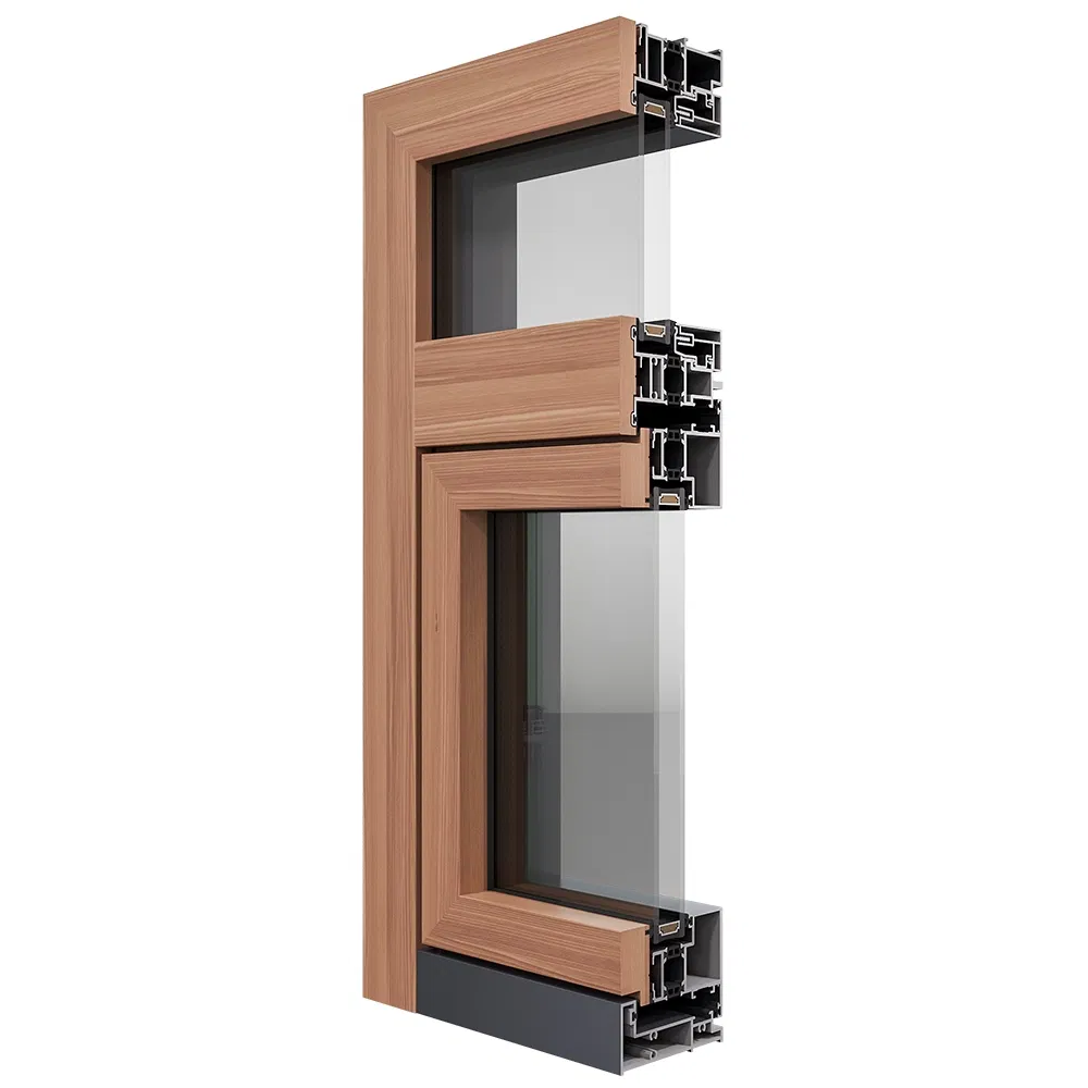 Aesthetic Wood-Clad Aluminum Windows for Architectural Beauty