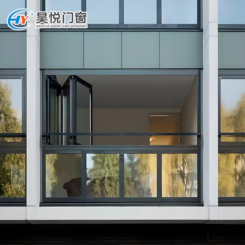 Industrial Grade Aluminum Sliding Folding Window With Enhanced Sound Insulation and Heat Proof Capability