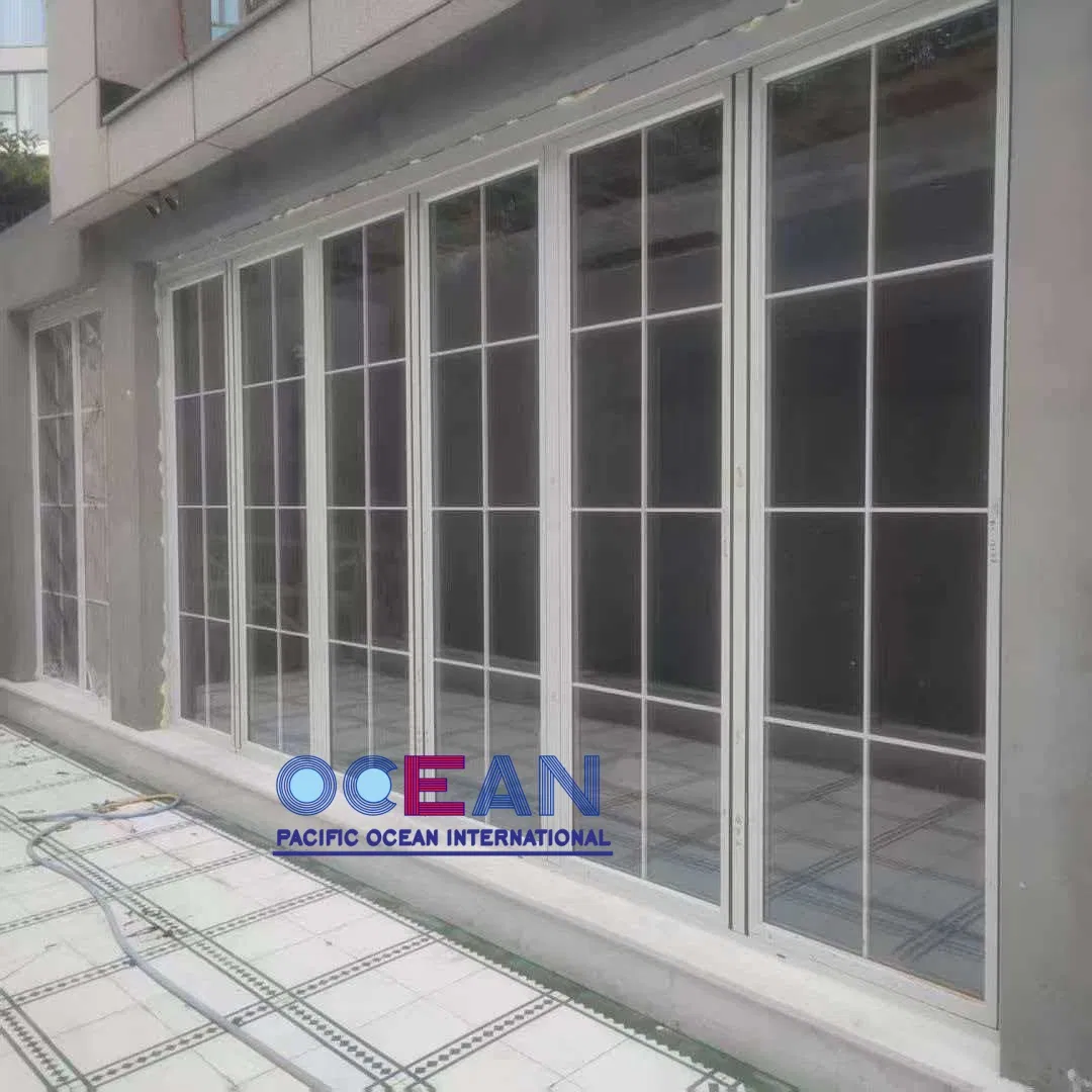 Best Selling Aluminium Alloy Folding Door and Window Double Glass Sound Proof Folding Door and Window for Open Maximum Space