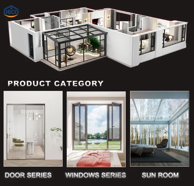Hurricane Proof Impact Resistant Sliding Heat Insulation Aluminum Windows and Doors