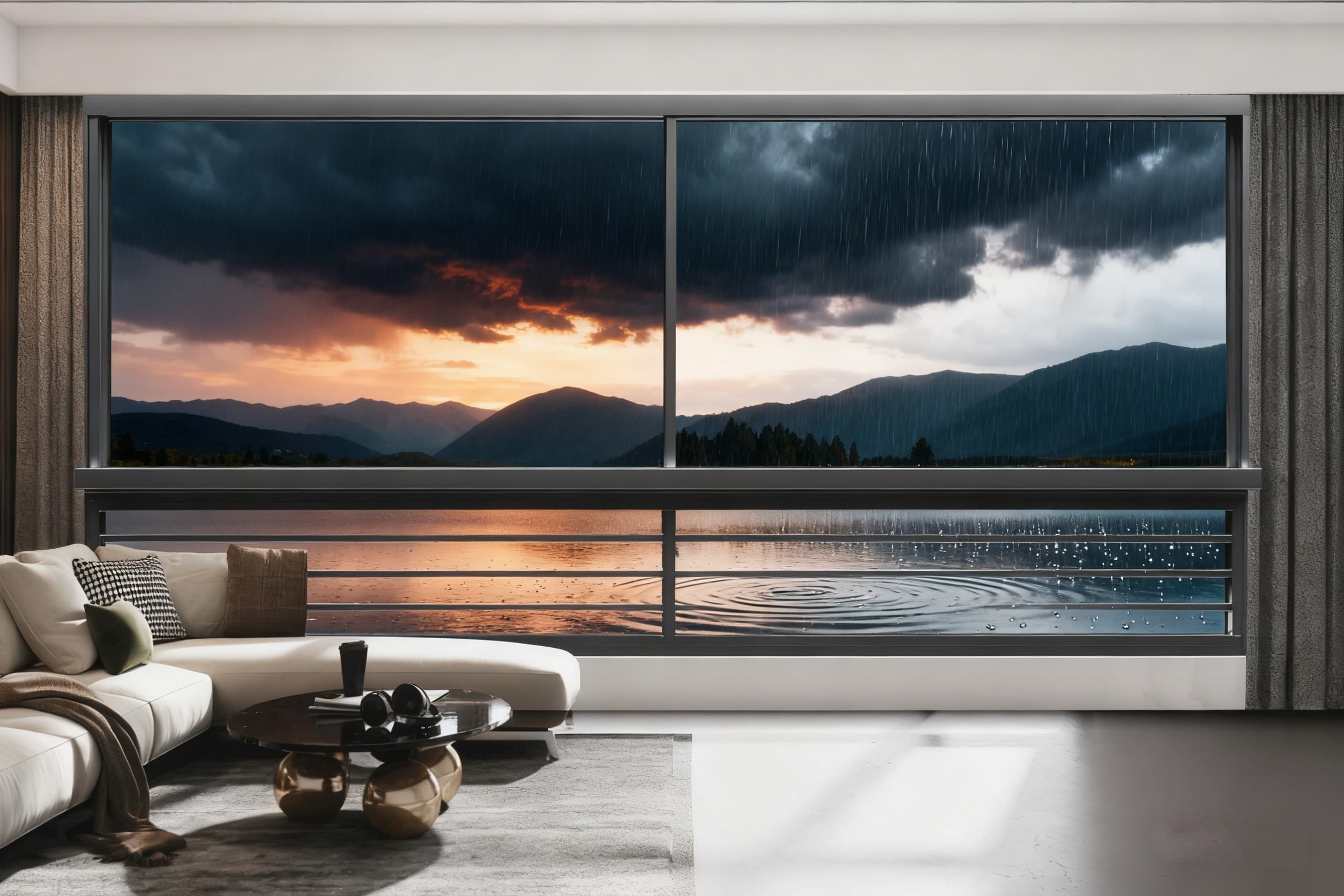 Modern Frame Triple Low-E Glass Aluminum Sliding Window for Residential Use