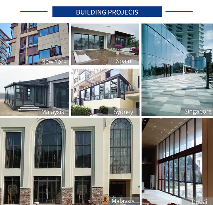 Thermal Break Picture Windows Interior Soundproof Glass Aluminum Fixed Windows
