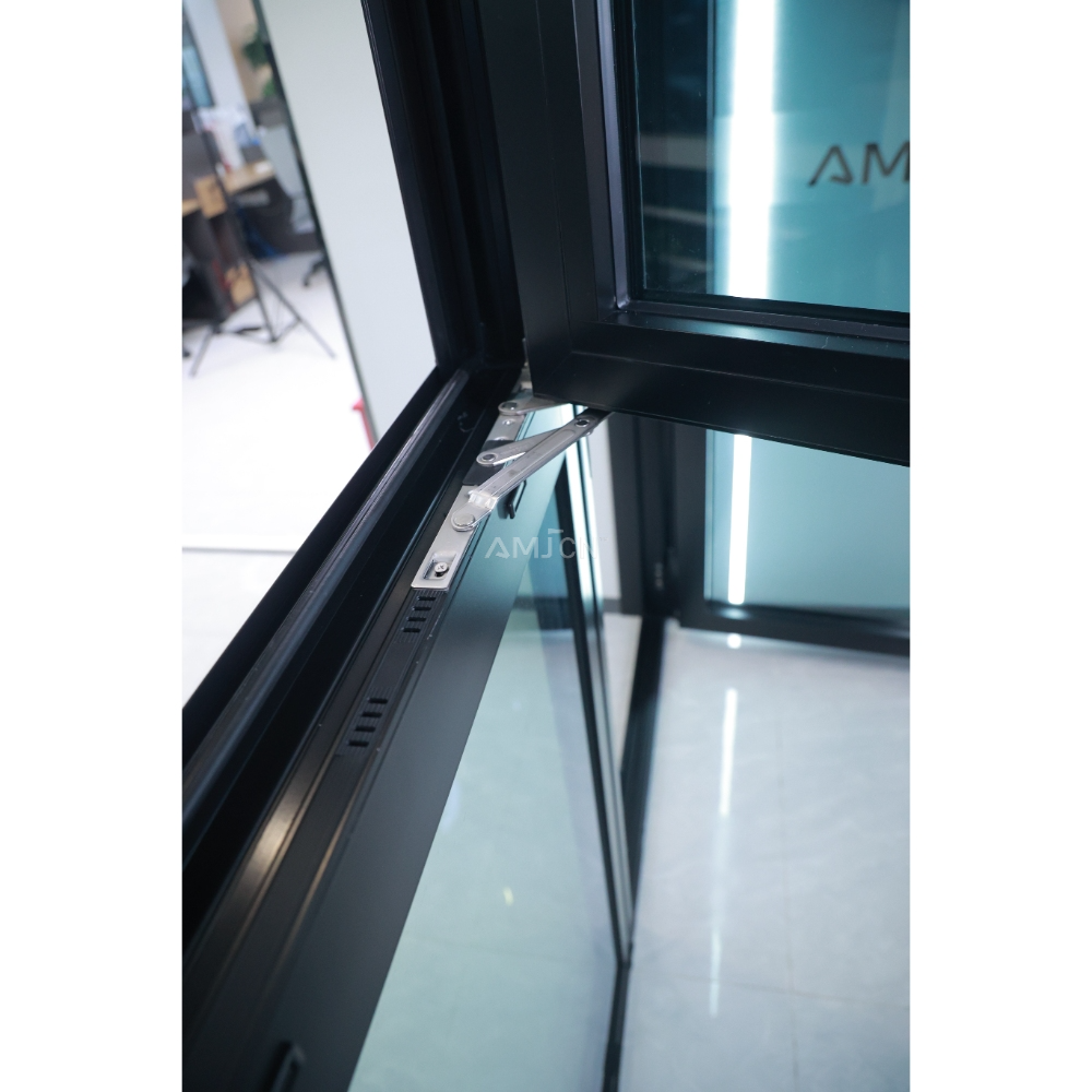 AMJ Soundproof Double Glazed Insulated NFRC Aluminium Glass Casement windows Design Impact Energy Efficiency Aluminum Window