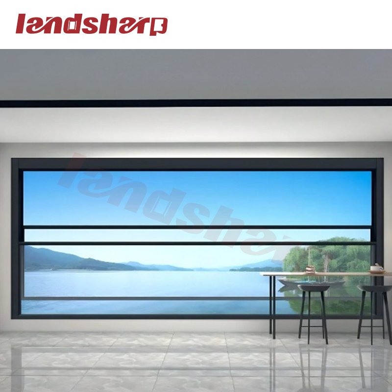 Landsharp Latest Customizable Automatic Balcony Vertical Slide Electric Lift Up Aluminum Frame Smart Sliding Windows For Houses
