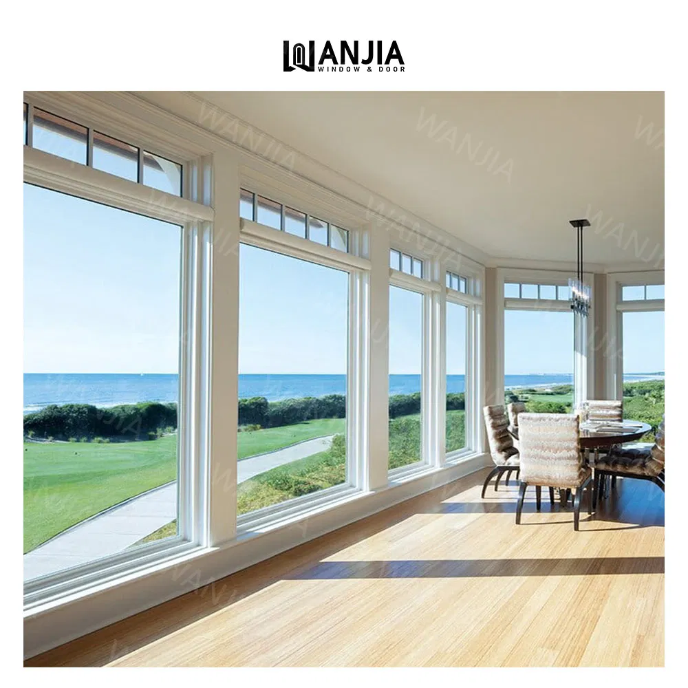 Custom Villa House Aluminum Fixed Window with Waterproof Glass