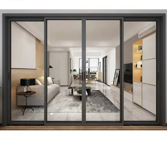 Waterproof Double Glass Glazed Alloy Aluminium Sliding Window with Mesh for Balcony